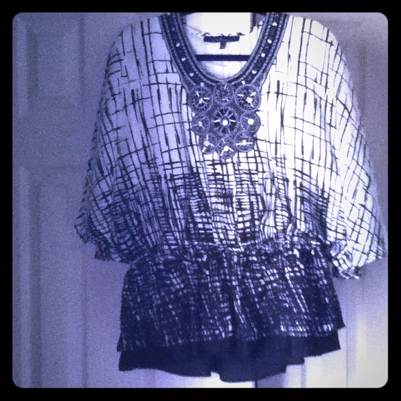 Black and white tunic
