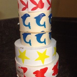 5 rolls tanning stickers...