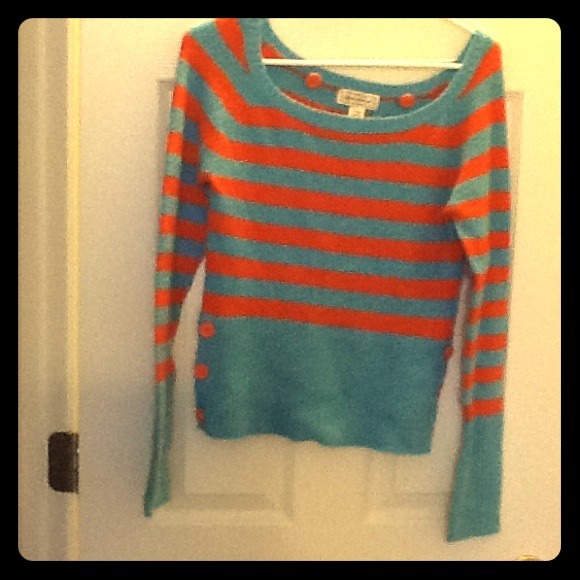 Blue and Orange Sweater-sold - Picture 1 of 1