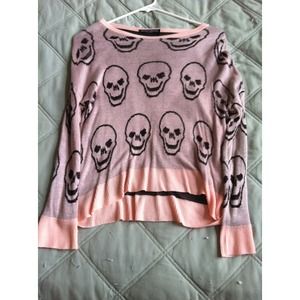 RESERVED Brandy Melville skull cropped sweater