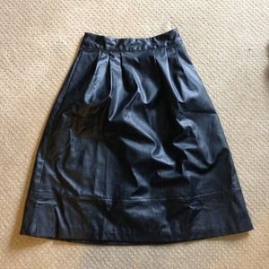 Midi Leather Skirt