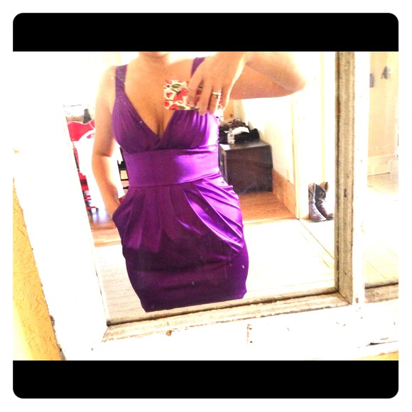 Beautiful shinny purple dress