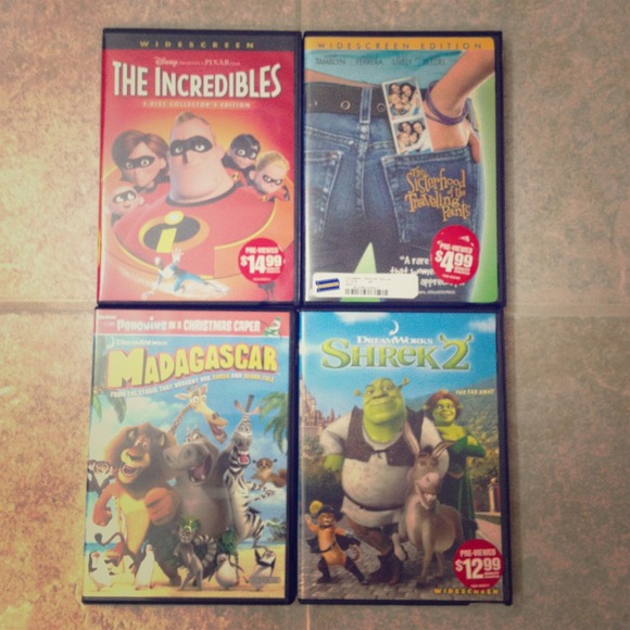 DVD Bundle!  (4 DVDs) The Incredibles, Shrek 2 &..