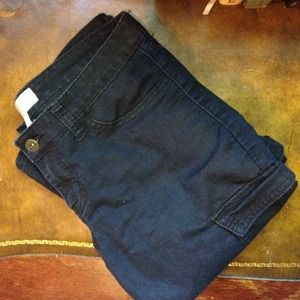 Charlotte Russe dark denim cargo pants