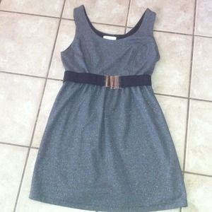 Charcoal gray with silver sparkle dress