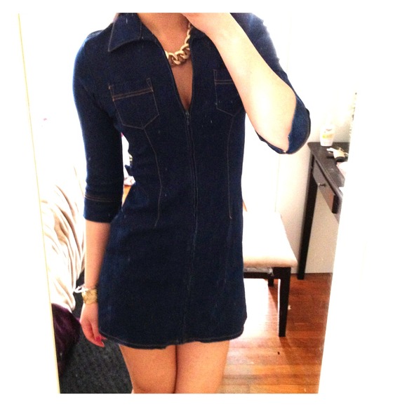 ❌SOLD❌ Denim zipper dress
