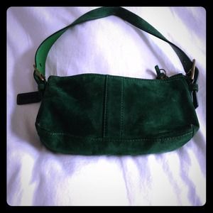 Green Leather Coach Handbag