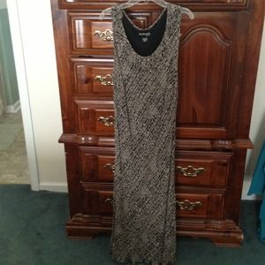 Black and beige dress