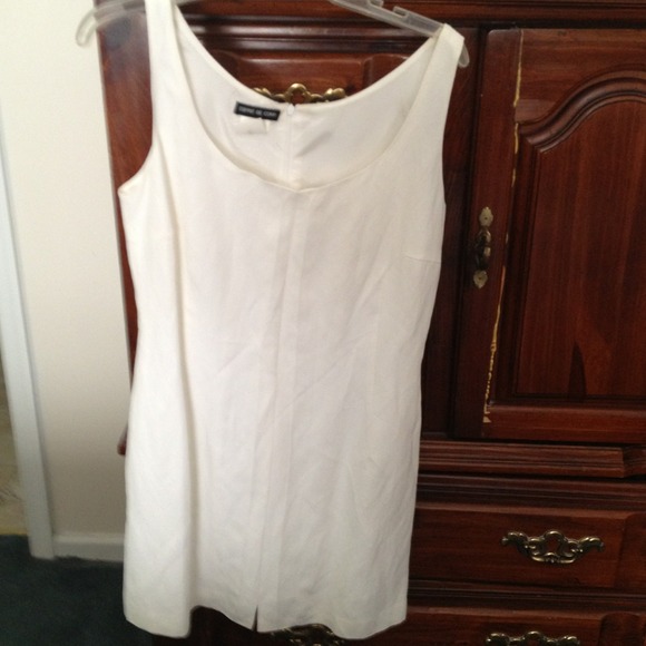 Sleeveless white dress