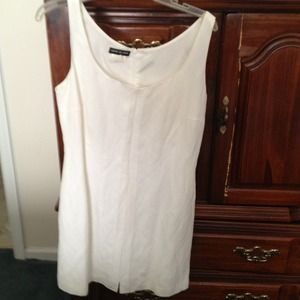 Sleeveless white dress