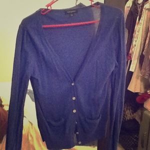 Banana Republic blue cardigan.