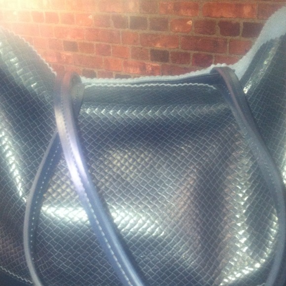 Banana Republic Navy Leather Handbag