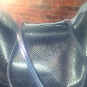 Banana Republic Navy Leather Handbag