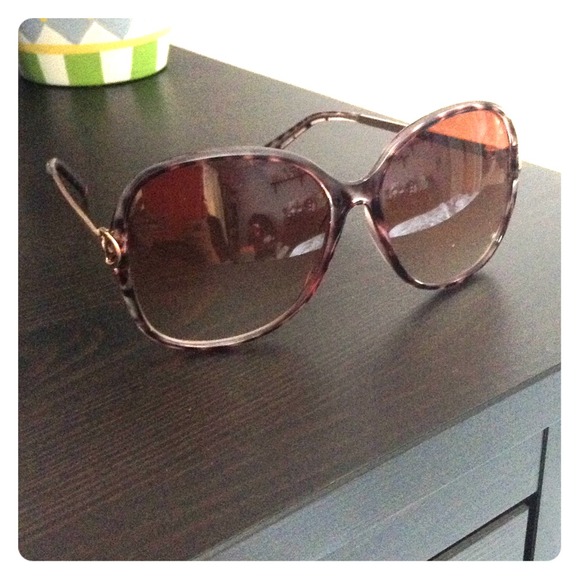 Accessories - Plum leopard framed sunglasses