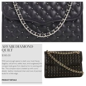 Rebecca Minkoff black stud crossbody purse