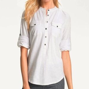Sandra Ingrish Roll Sleeve Slub Knit Top