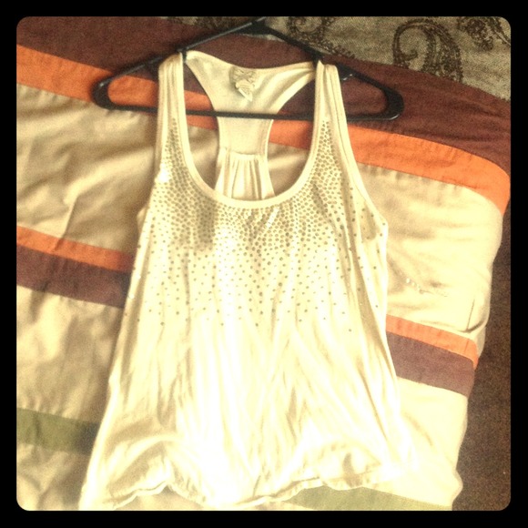 Beige sequin tank XL SOLD😜😜😜 - Picture 1 of 1
