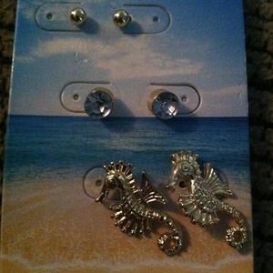 3pair stud earrings