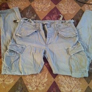 Light green cargo skinny pants