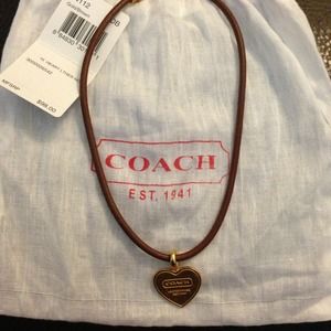 COACH heart necklace NWT