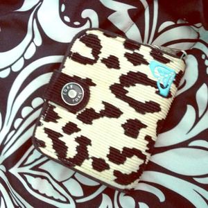 Fuzzy Leopard Print Wallet