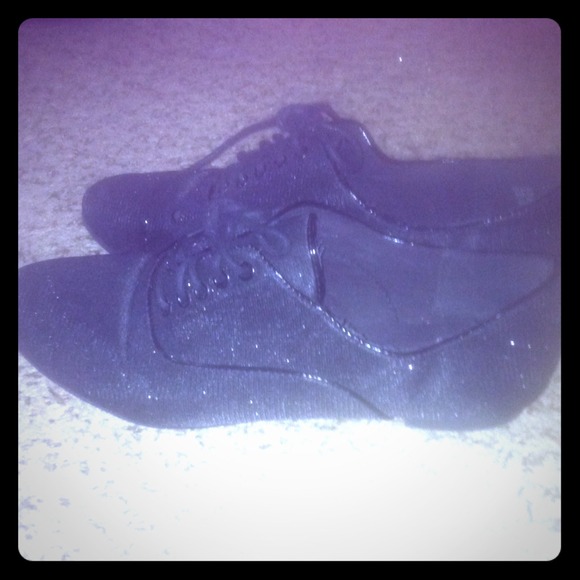 🚫SOLD🚫Black Sparkly Oxfords