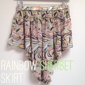 SOLD H&M multicolor asymmetrical skirt