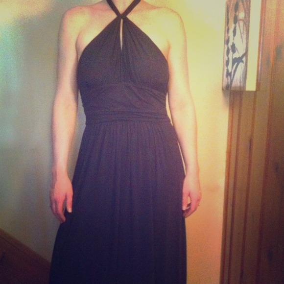 ✂ reducedBCBG Maxazria long black halter dress M