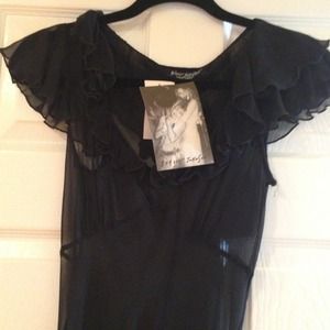 *NEW* Betsey Johnson Sexy Sheer Black Dress