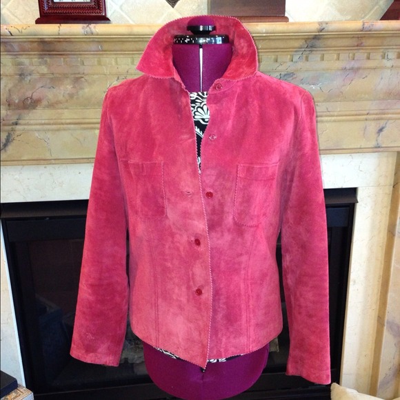SOLD IN BUNDLEGenuine Suede Jacket in Standout Red