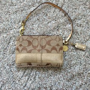 Gold Coach wristlet