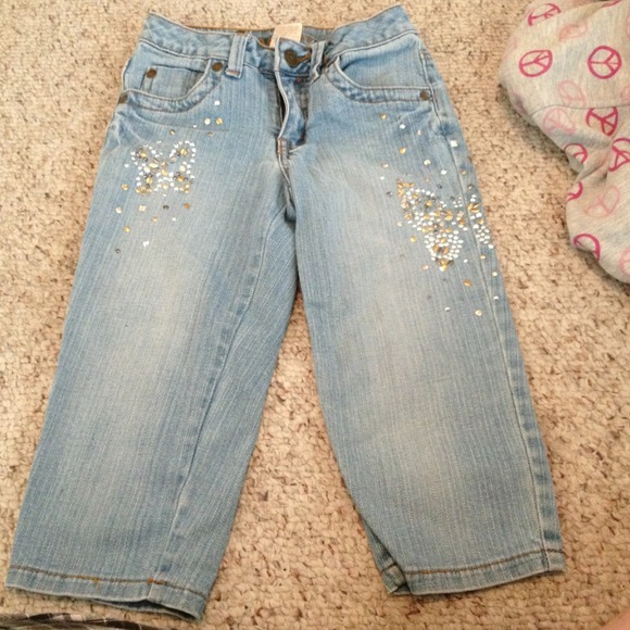 Limited too girls size 8 Slim capris with BLING