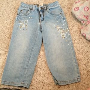 Limited too girls size 8 Slim capris with BLING