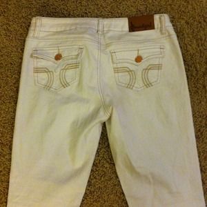 White boot cut jeans