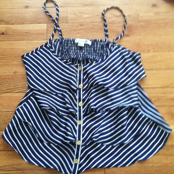 white and blue blouse