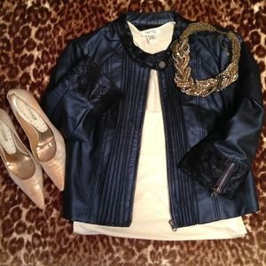 SOLD!!✔Midnight Blue Jacket w/Lace