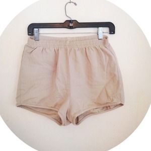 American Apparel High waisted khaki shorts