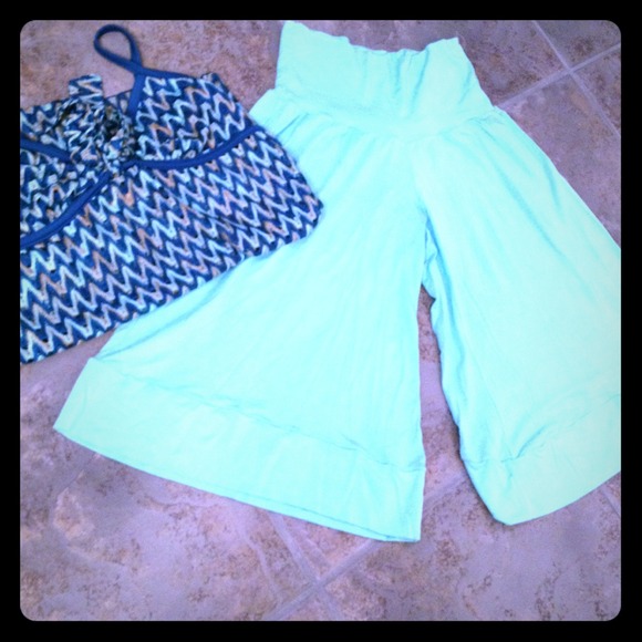 Mint green Rachel pally pants
