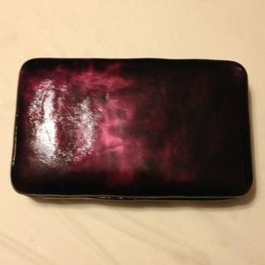 Deep purple hard case wallet