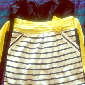 Yellow, black and white After 5 dress!