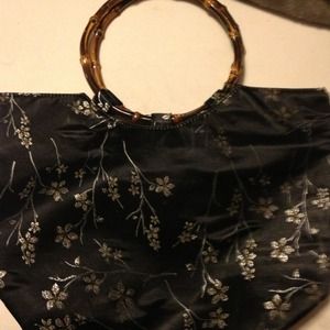Black zipper closed bag