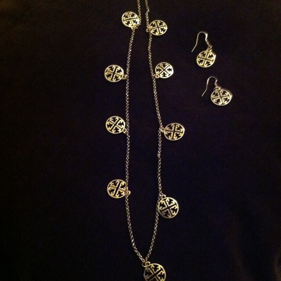Inspired Tory Burch Necklace and Earrings