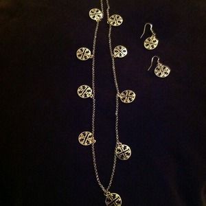Inspired Tory Burch Necklace and Earrings
