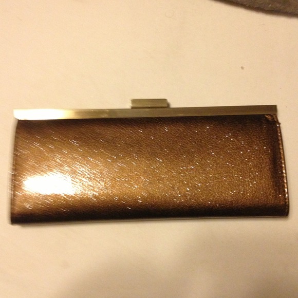 Gold sparkly clutch