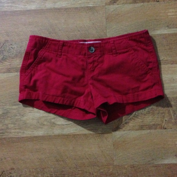 Red Hollister shorts
