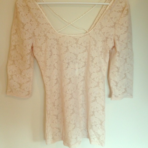 SOLD* Free people white cream lace top