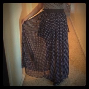 Maxi Blue Polka dot skirt!!