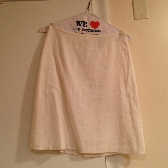 H&M white linen skirt size 4