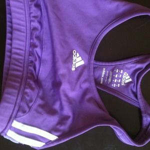 Adidas Purple Racerback Sports Bra, New, Size S