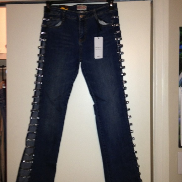 Platinum plush bling jeans